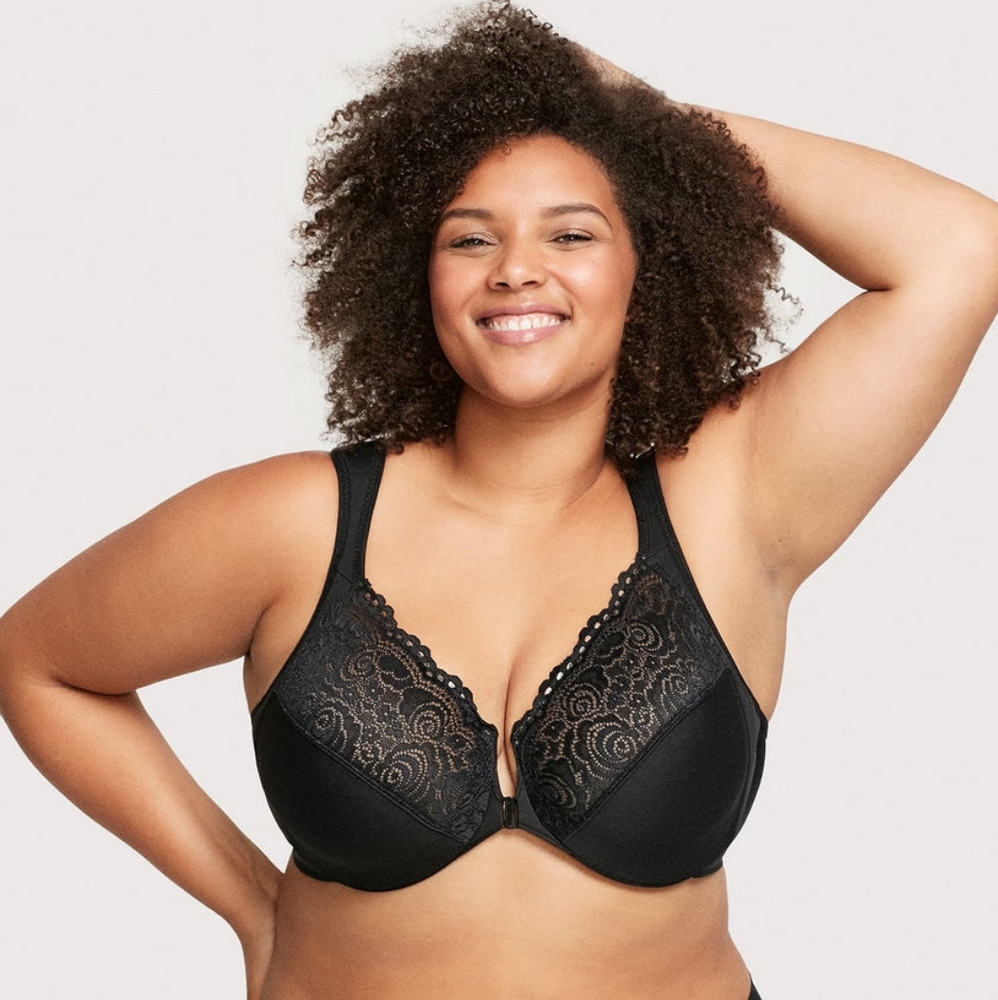 Glamorise Plus Size Full Figure WonderWire Unlined Bra Size 46C